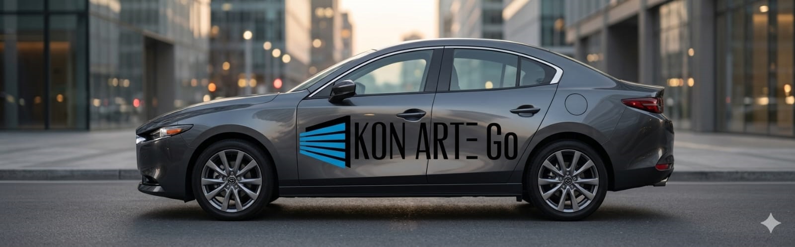 Auto Konarte Go para entrega de persianas y materiales a domicilio