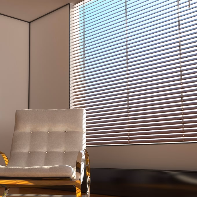Persianas de madera natural para sala premium